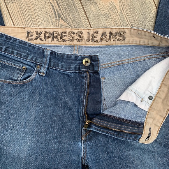 Express Rocco Slim Fit Straight Leg Jeans. - Picture 6 of 8
